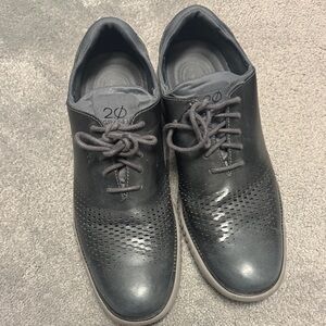 Cole Haan Black Perforated Oxfords